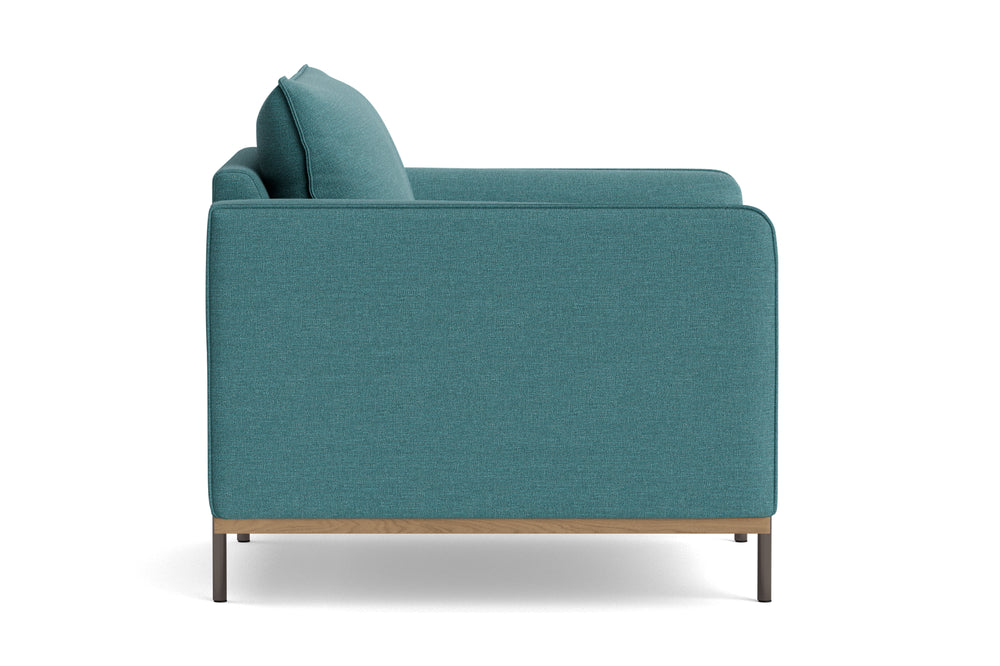 Valencia Azure Weaved Fabric Accent Chair, Aqua