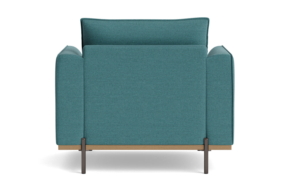 Valencia Azure Weaved Fabric Accent Chair, Aqua