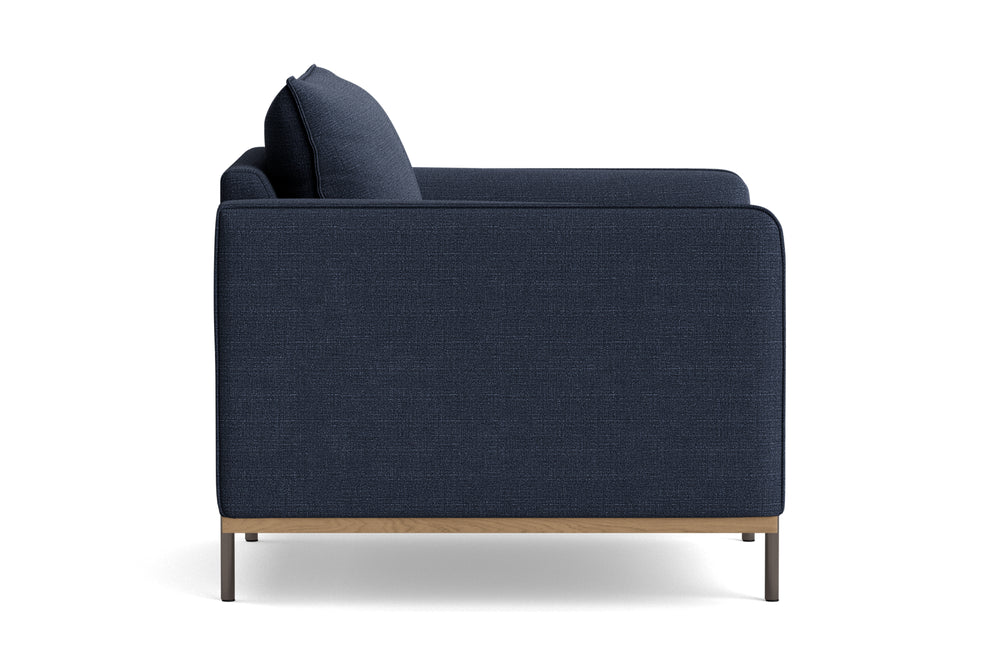 Valencia Azure Contemporary Fabric Accent Chair, Midnight