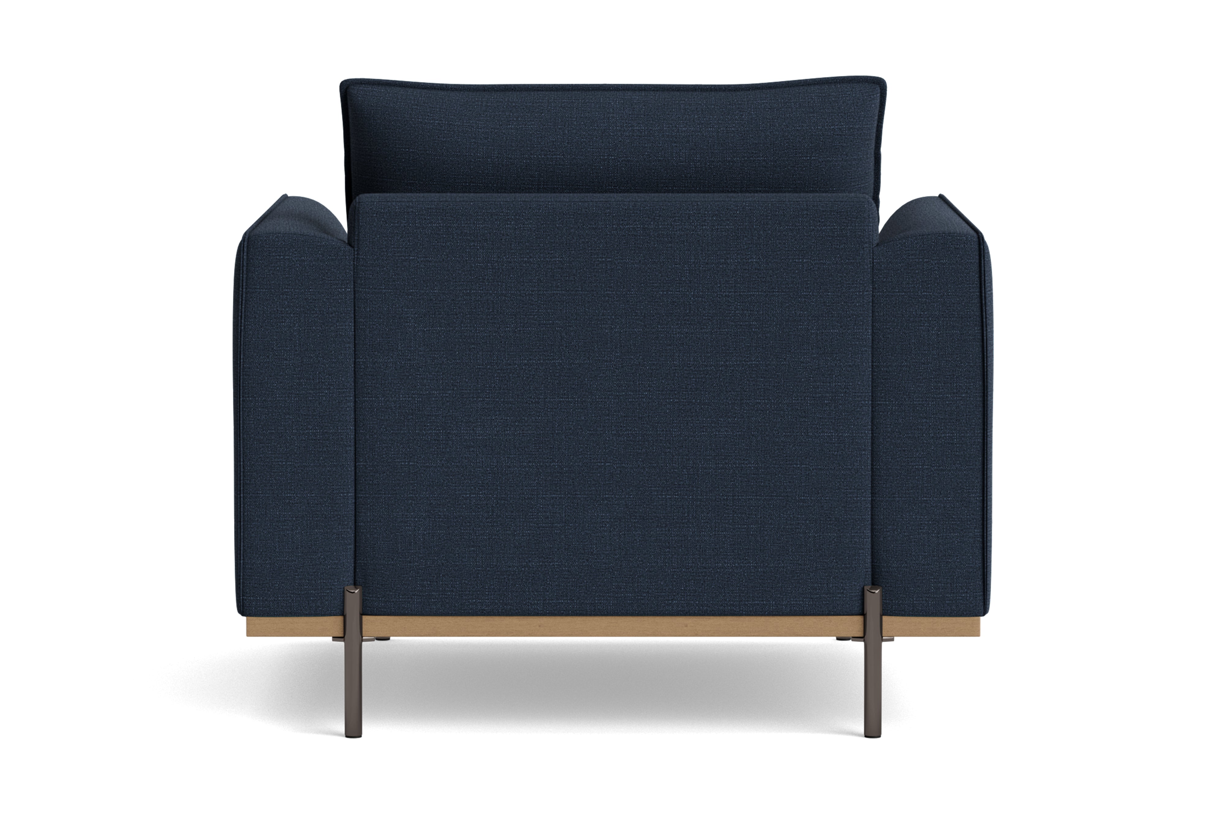 Valencia Azure Contemporary Fabric Accent Chair, Midnight