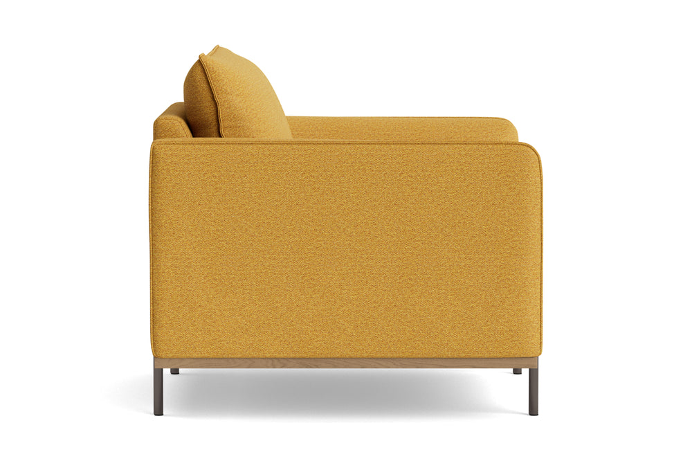 Valencia Azure Modern Fabric Accent Chair, Ochre