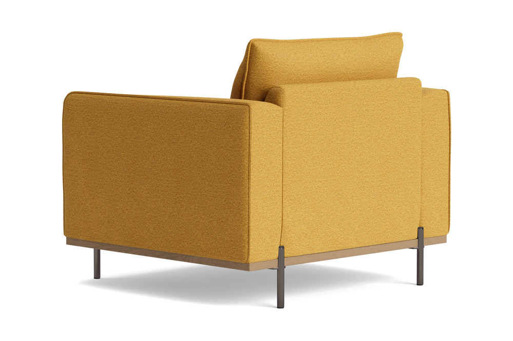 Valencia Azure Modern Fabric Accent Chair, Ochre