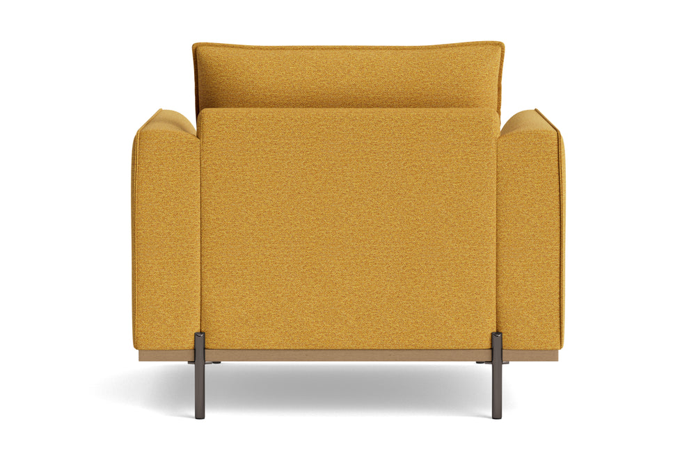 Valencia Azure Modern Fabric Accent Chair, Ochre