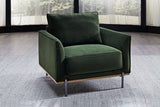 Azure Velvet Fabric Accent Chair