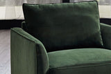 Azure Velvet Fabric Accent Chair