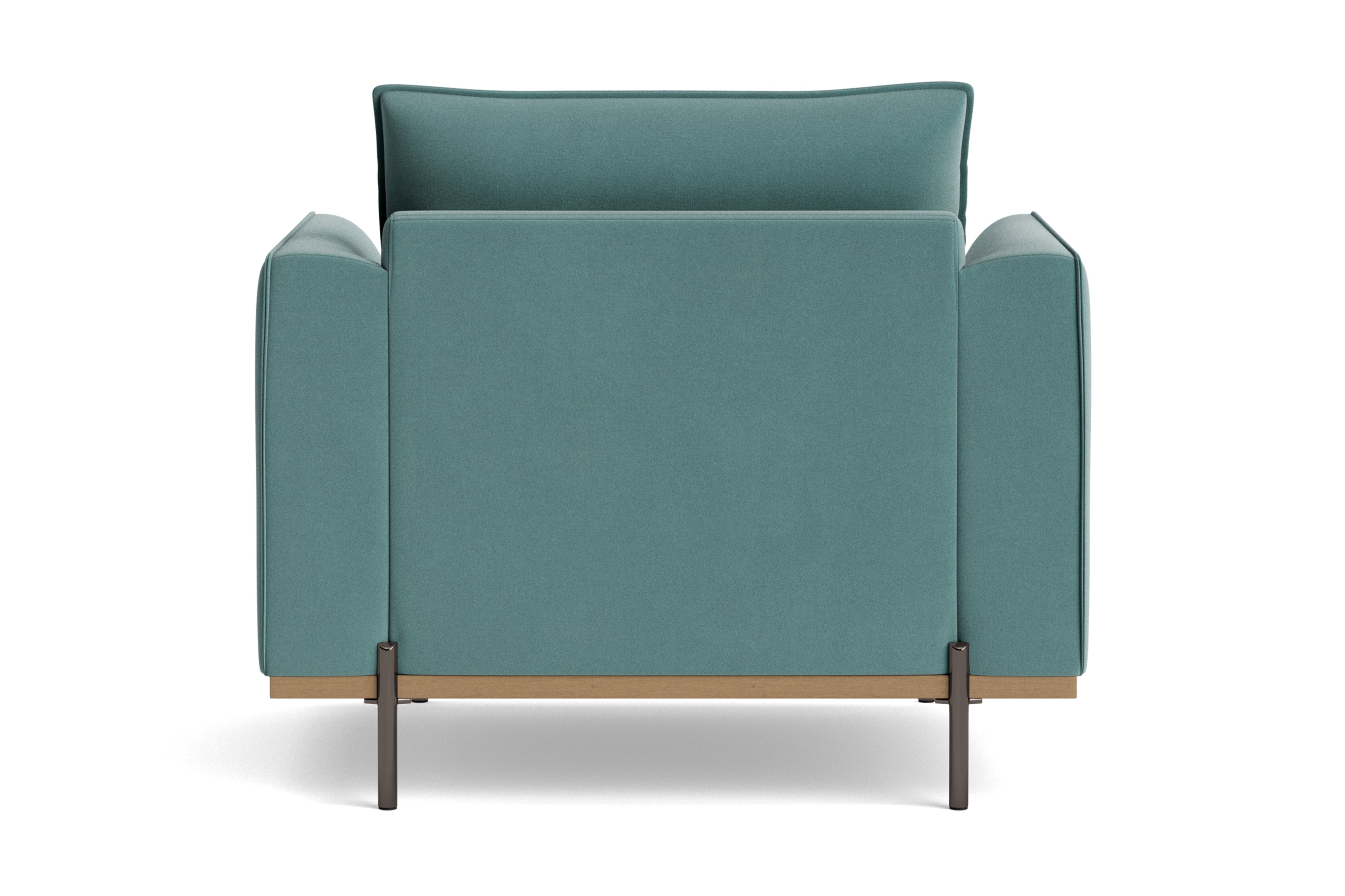 Valencia Azure Velvet Fabric Accent Chair, Sky Blue