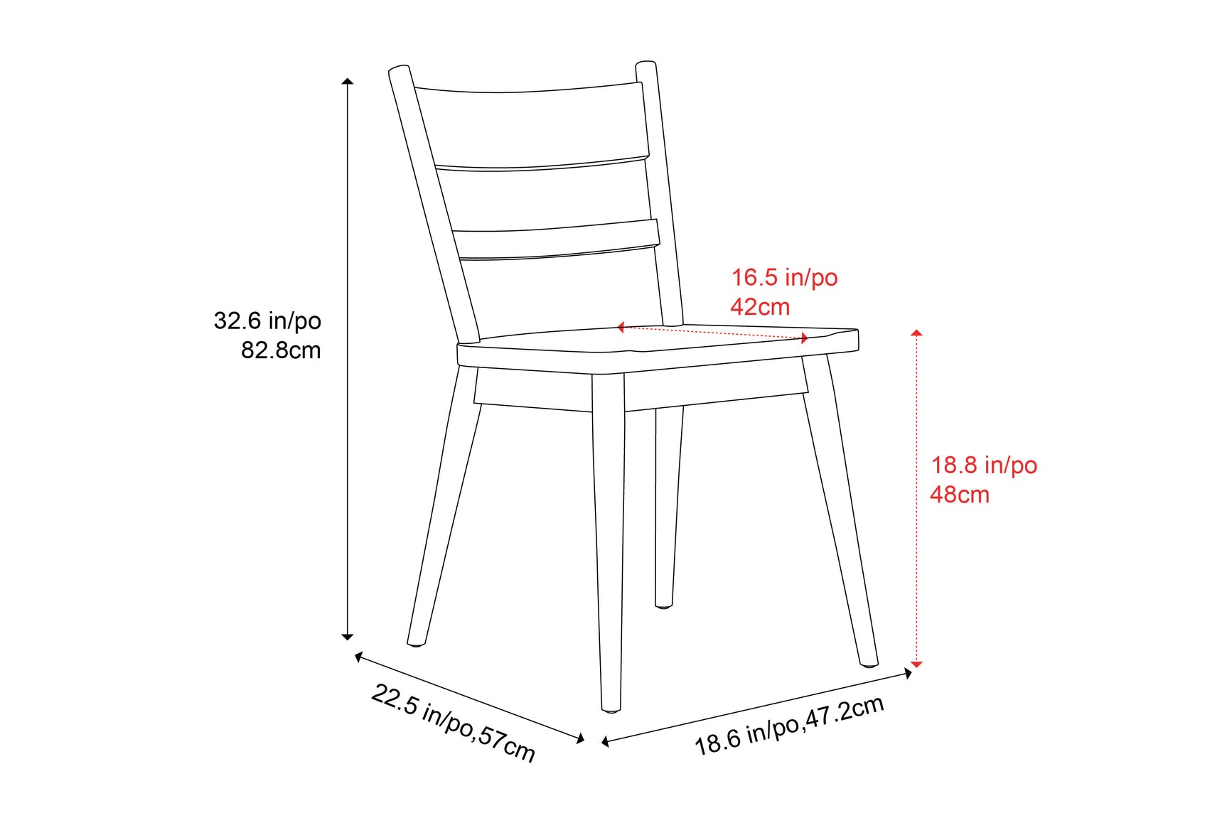 Rocco Wood Dining Chair (Set of 2)