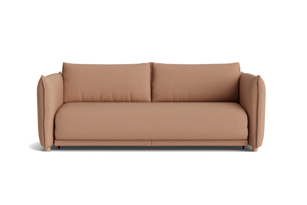 Valencia Saverio Fabric 3-Seater Queen Sofa-Bed, Orange