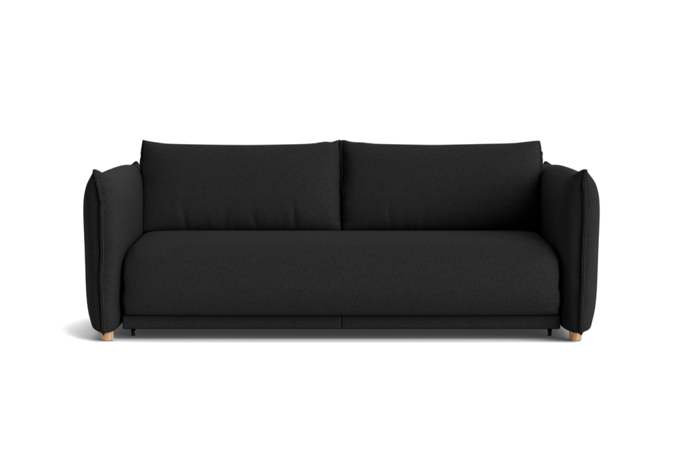 Valencia Saverio Fabric 3-Seater Queen Sofa-Bed, Dark Grey