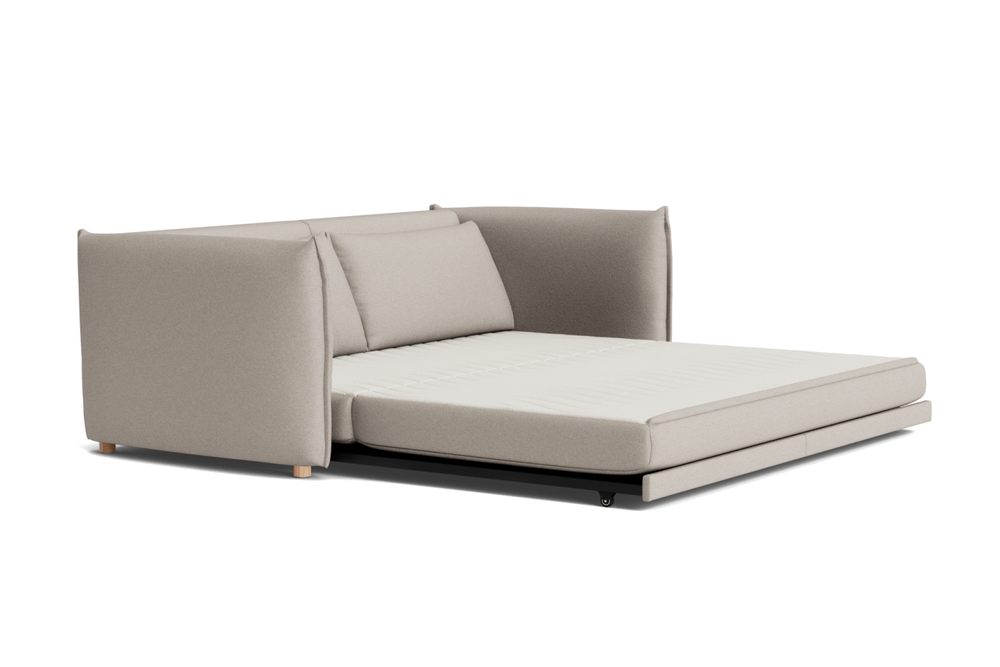 Valencia Saverio Fabric 3-Seater Queen Sofa-Bed, Light Grey