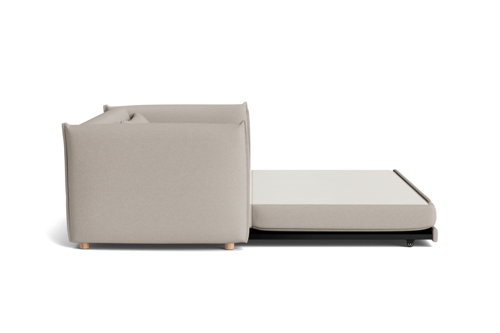 Valencia Saverio Fabric 3-Seater Queen Sofa-Bed, Light Grey