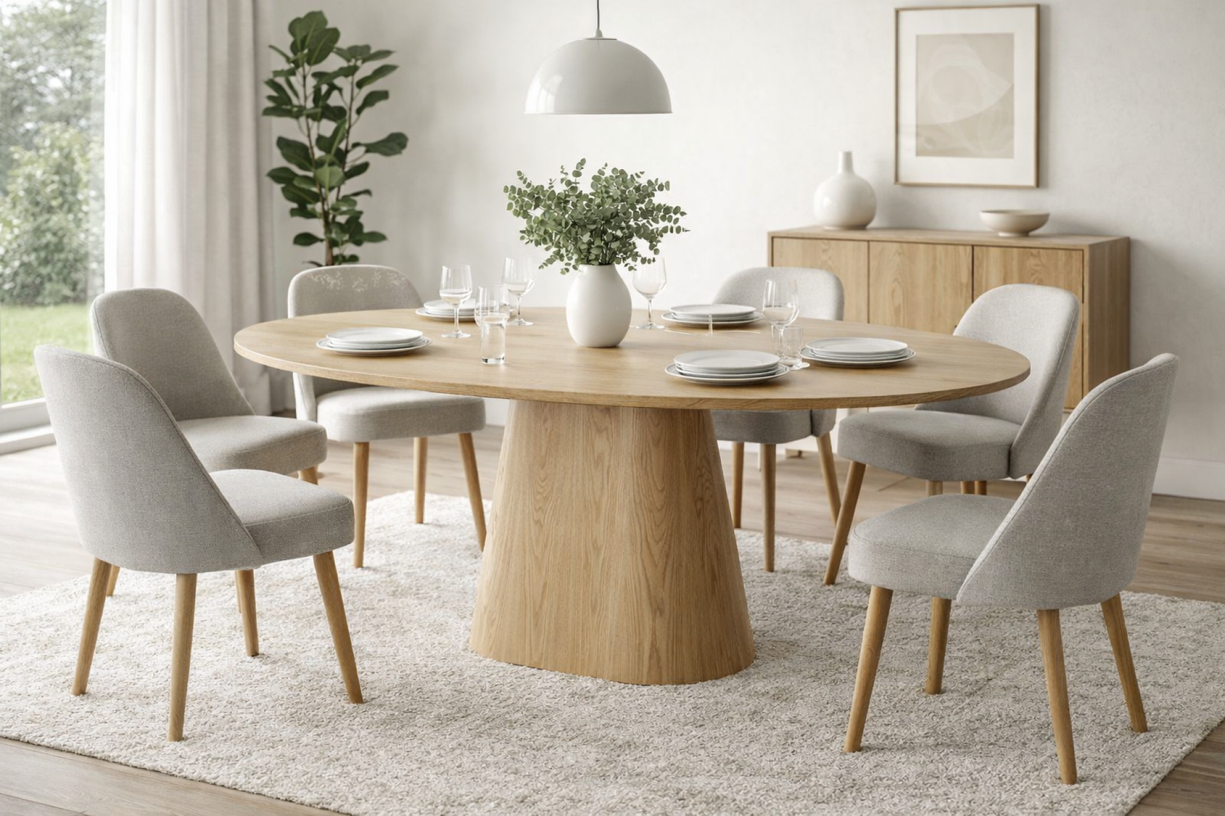 Becky 75" Oval Dining Table