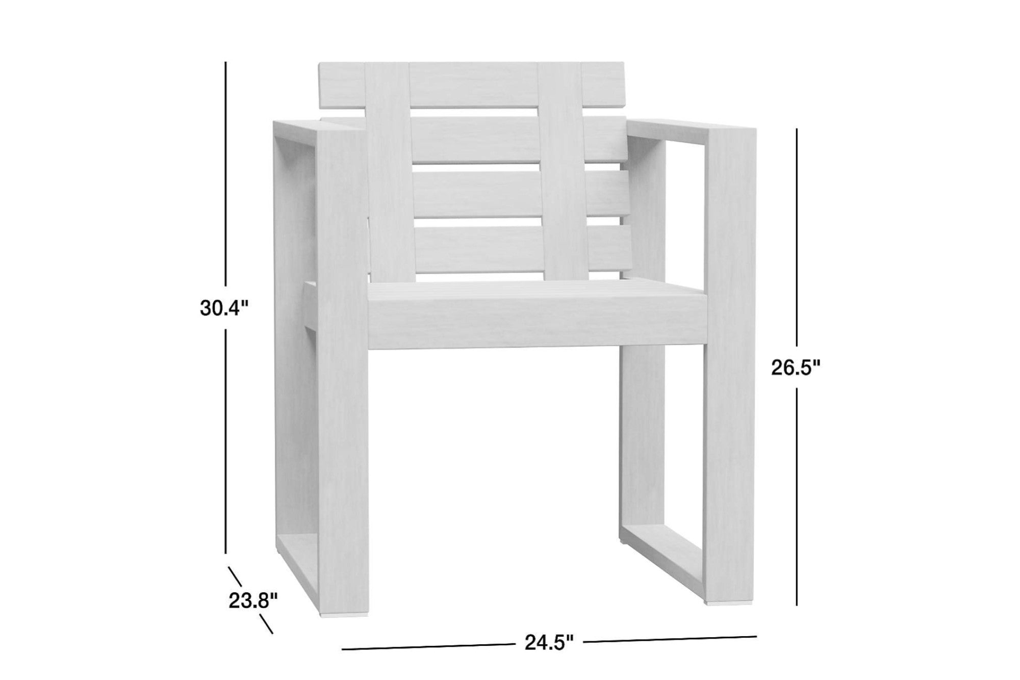 Valencia Bennett Wood Outdoor Dining Chair, Natural