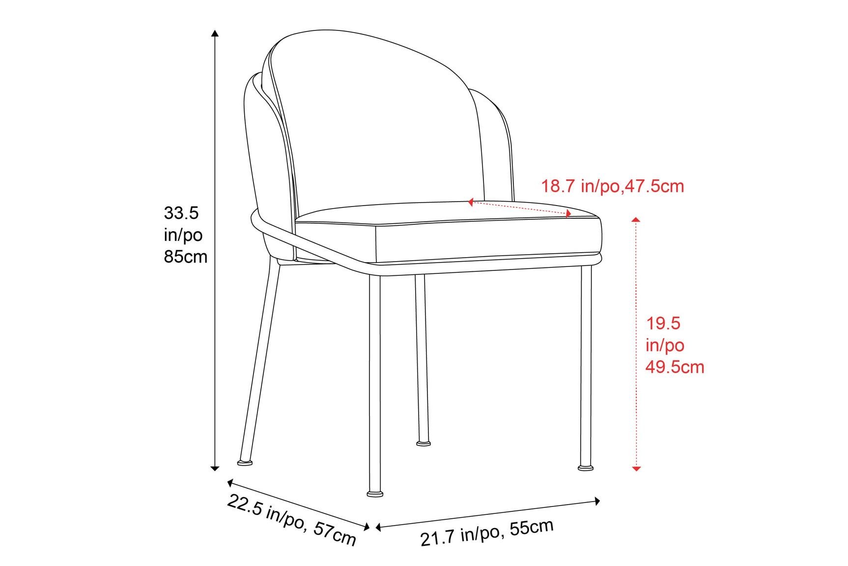 Alexander Fabric Dining Chair (Set of 2)