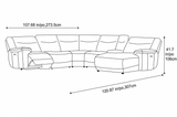 Brianna Leather Recliner Corner Sectional