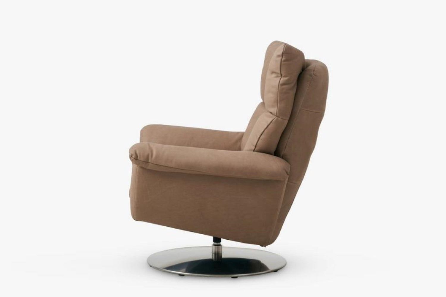 Valencia Brioni Leather Swivel Accent Chair, Brown