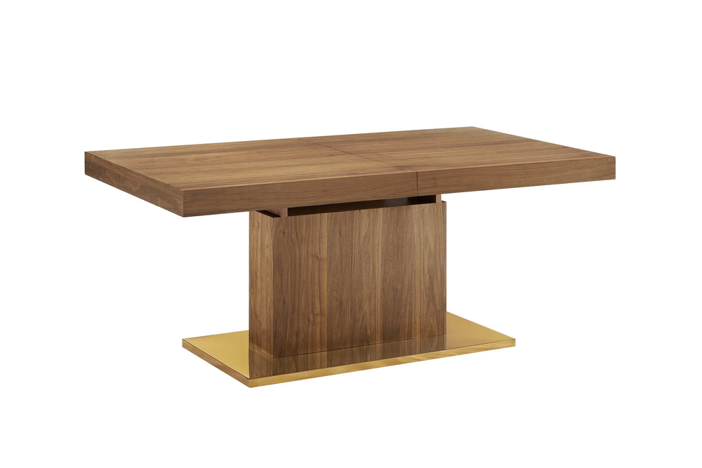 Valencia Bubles Wood Extendable Dining Table, Walnut