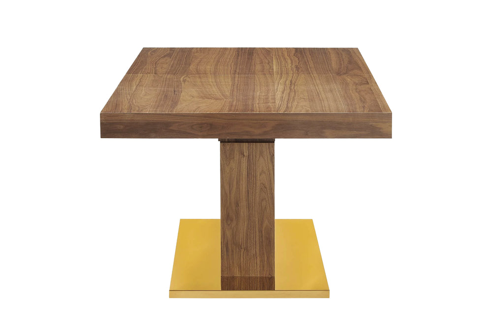 Valencia Bubles Wood Extendable Dining Table, Walnut