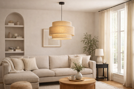 CALISTO JUTE Large Natural Pendant Lamp