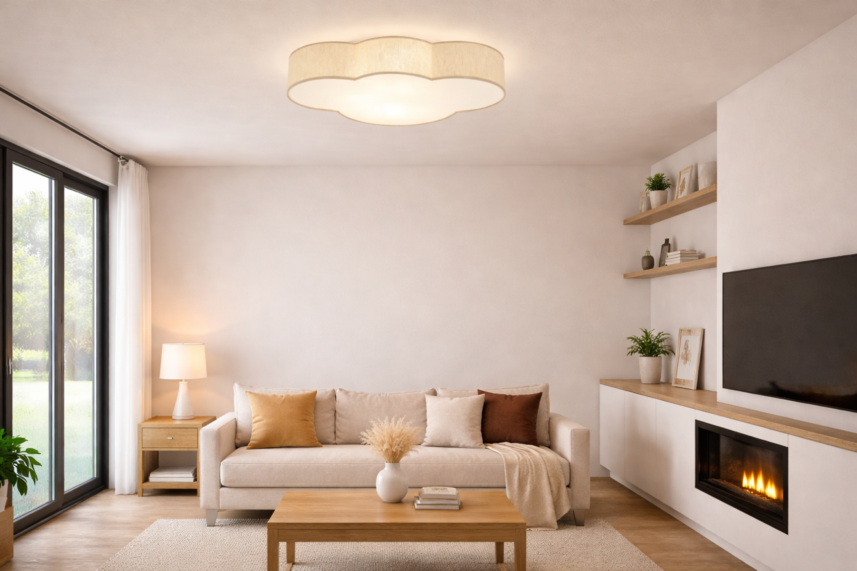 CLOUD Linen Flush Mount Light