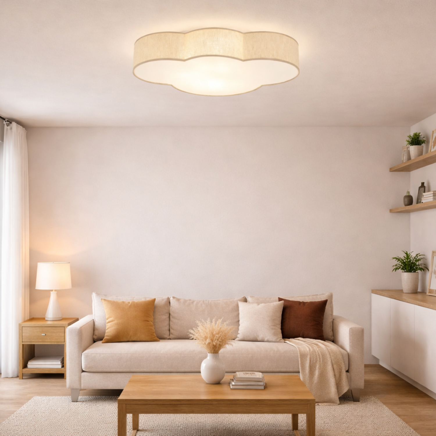 CLOUD Linen Flush Mount Light