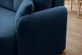 Hadson 3 Seater Storage Sleeper Chaise Sofa - Blue