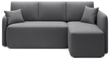 Hadson 3 Seater Storage Sleeper Chaise Sofa - Grey