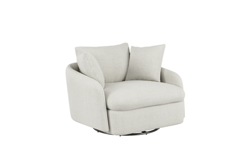 Valencia Giorgia Glacier White Fabric Accent Chair