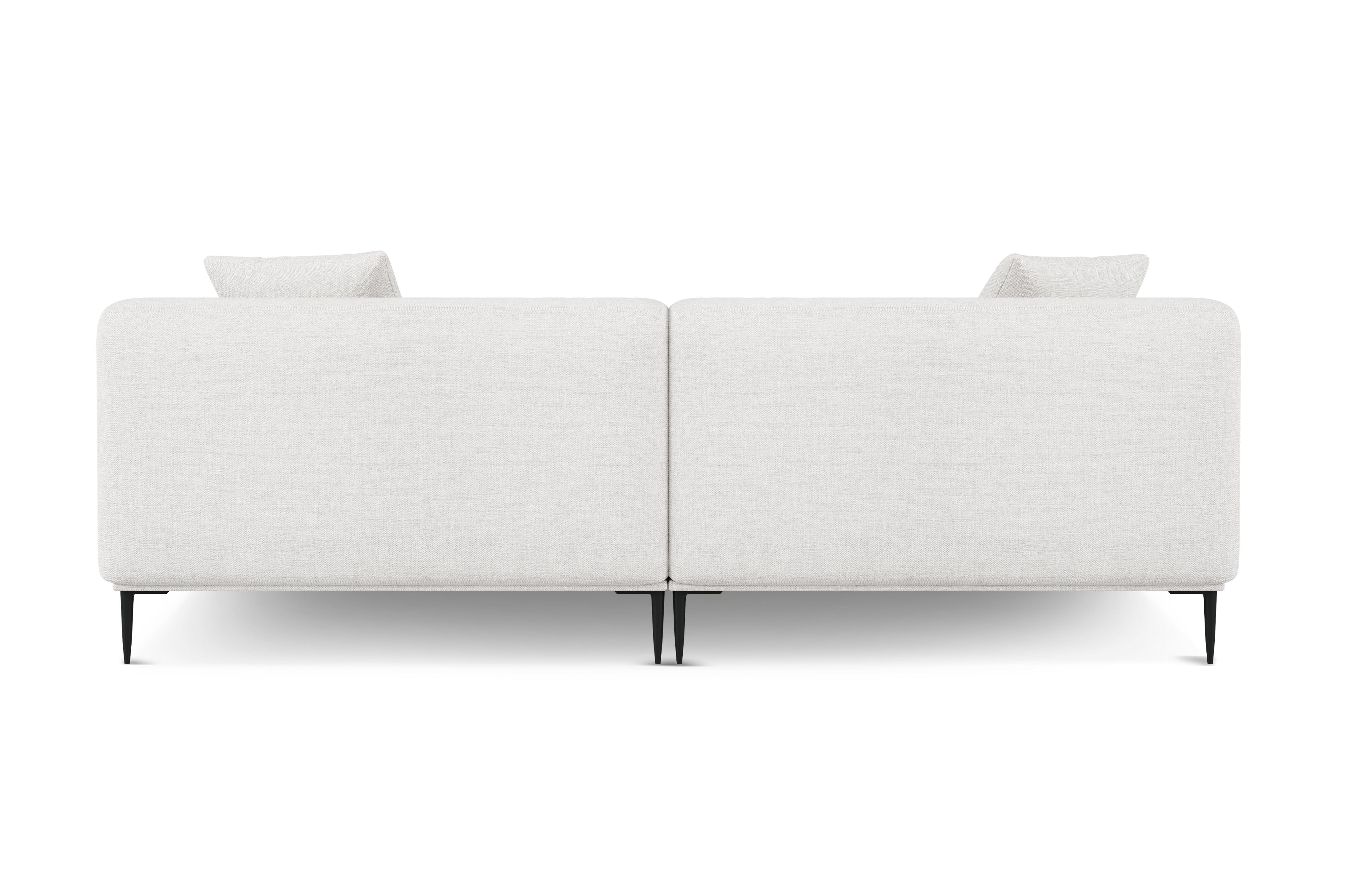 Valencia Kotor Modern Fabric Left Chaise Sofa, White