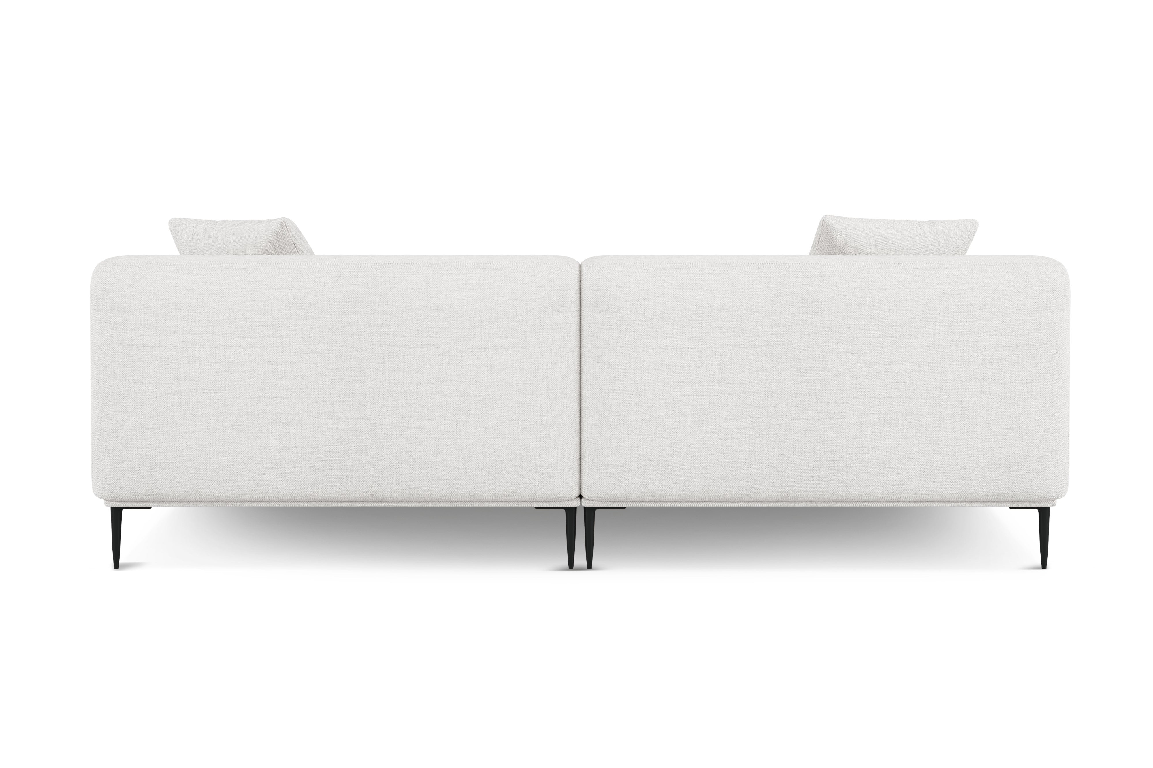 Valencia Kotor Modern Fabric Right Chaise Sofa, White