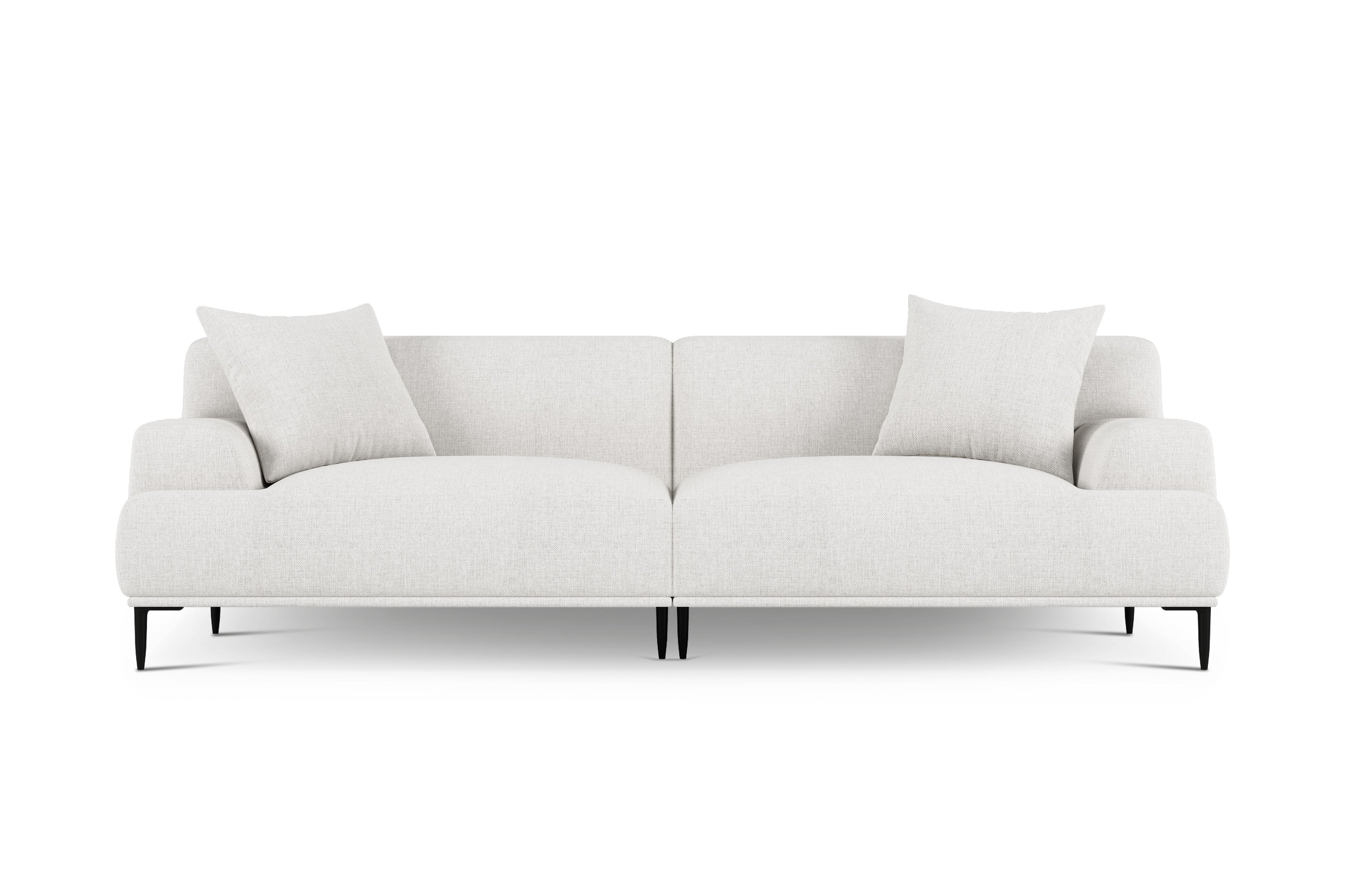 Valencia Kotor Modern Fabric Sofa, White