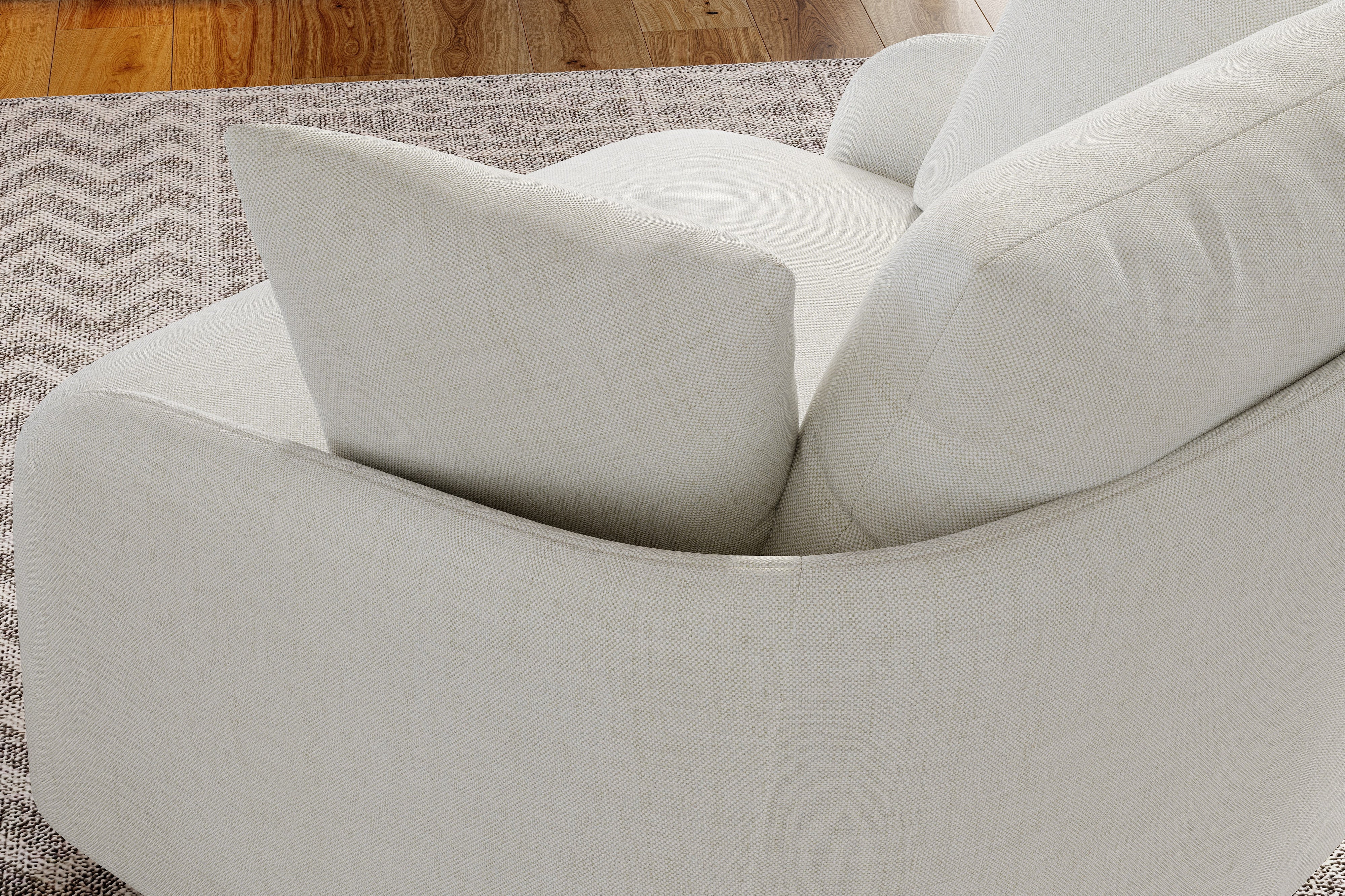 Valencia Giorgia Glacier White Fabric Accent Chair