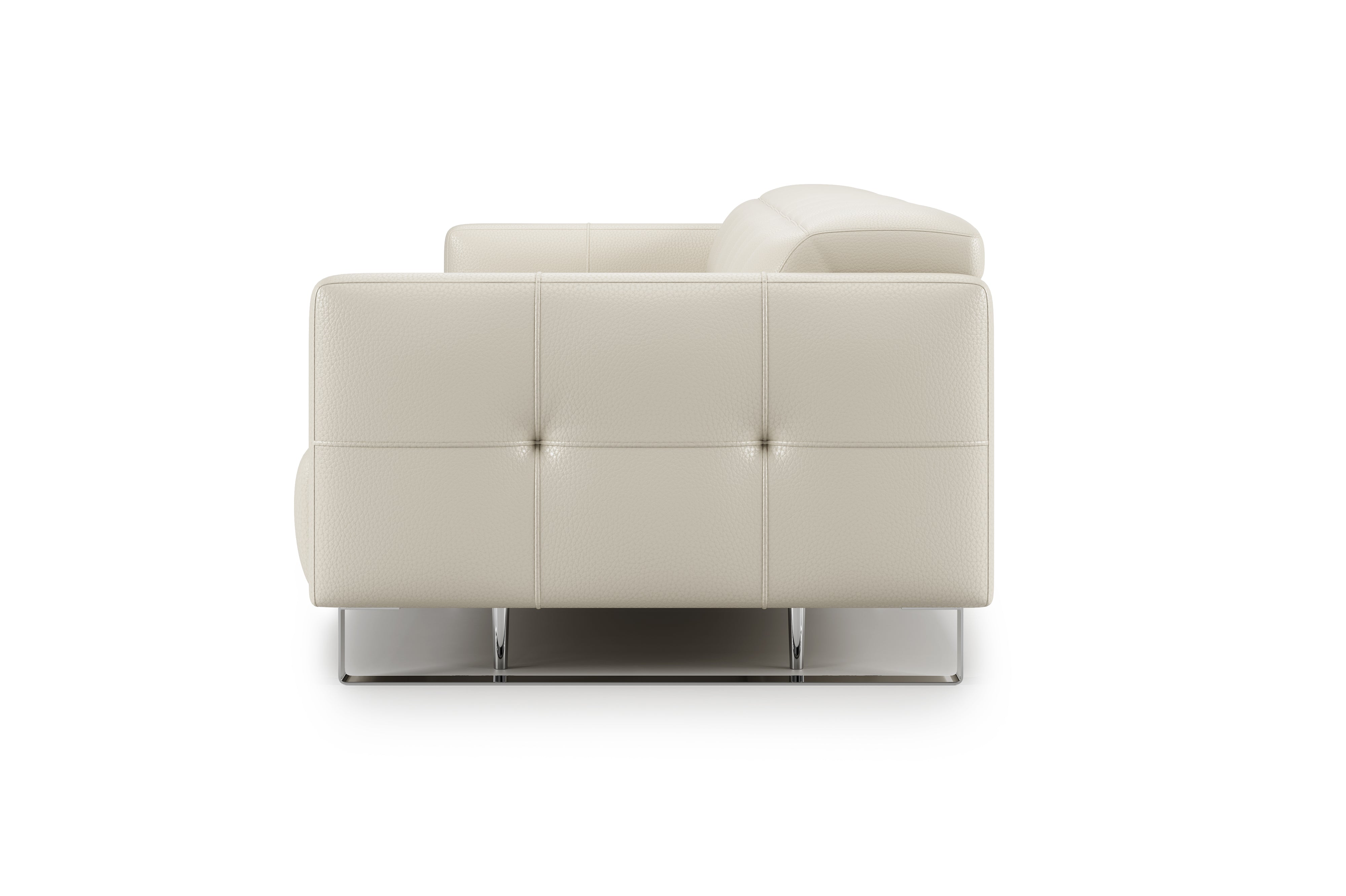 Valencia Sofia Leather Three Seats Power Recliner Sofa, Cream