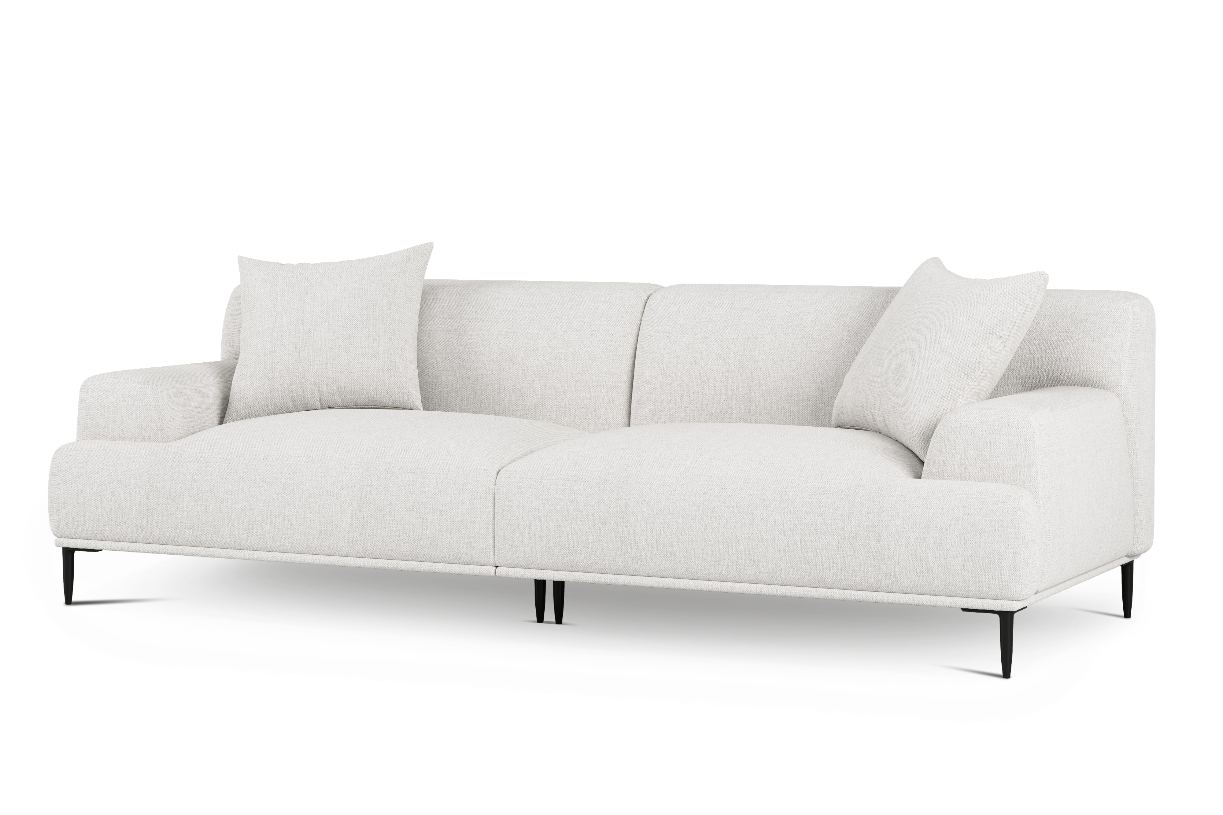 Valencia Kotor Modern Fabric Sofa, White