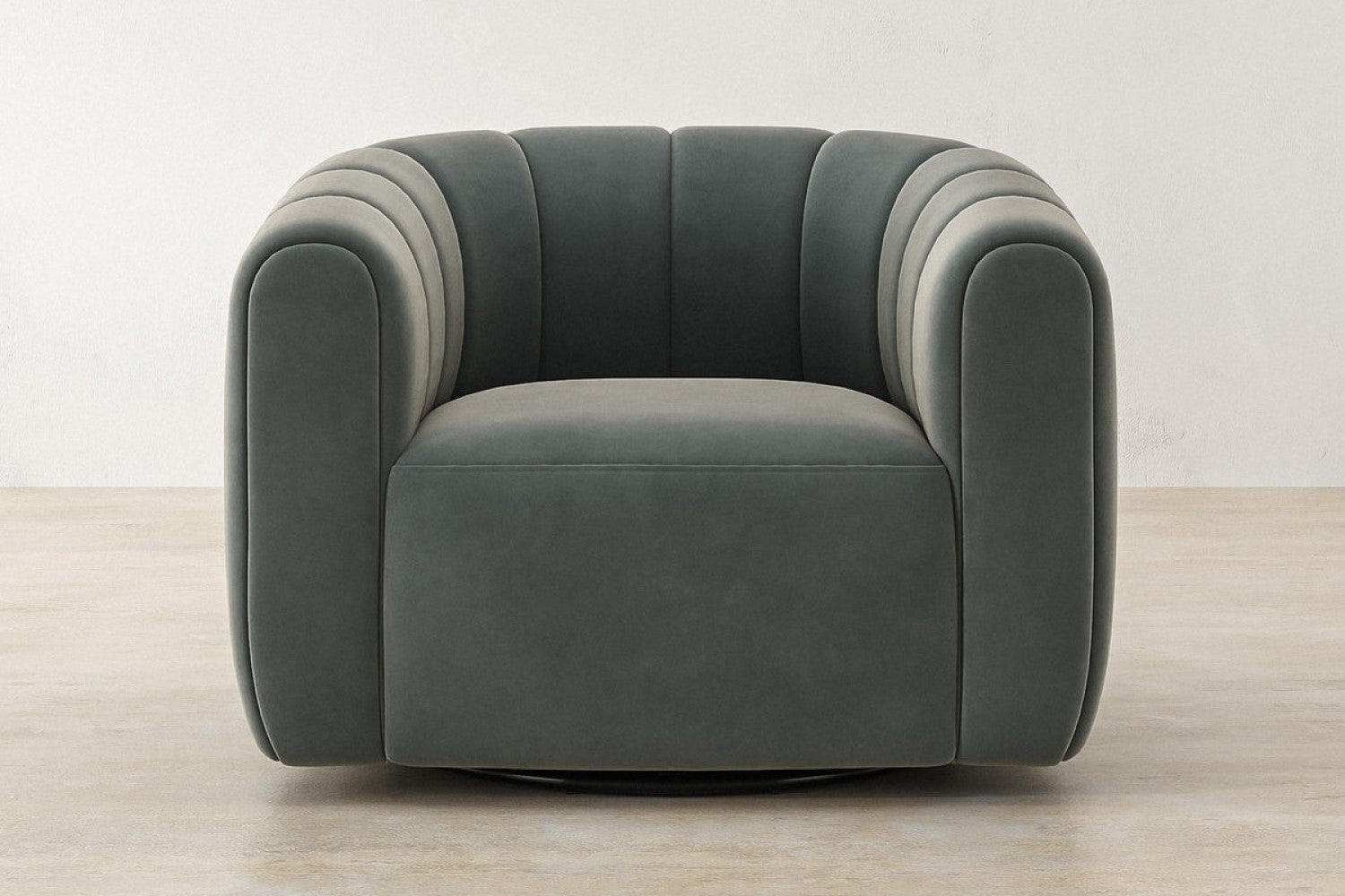 Valencia Calista Velvet Fabric Swivel Chair, Green