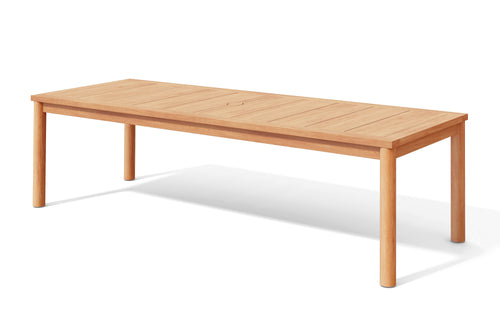 Valencia Camilla Wooden Outdoor Dining Table, Natural