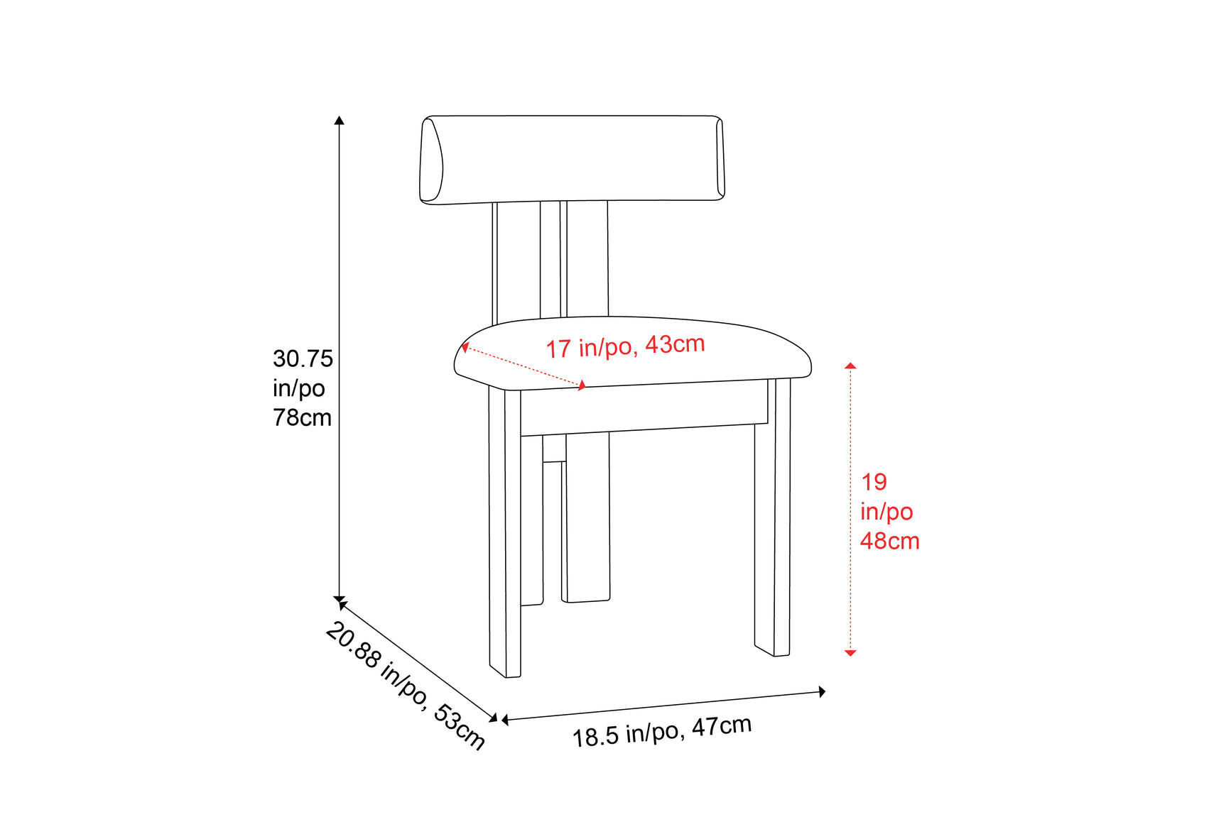 Carlo Boucle Fabric Dining Chair (Set of 2)