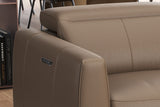 Carmen Leather Dual Recliner Corner Sectional with Console