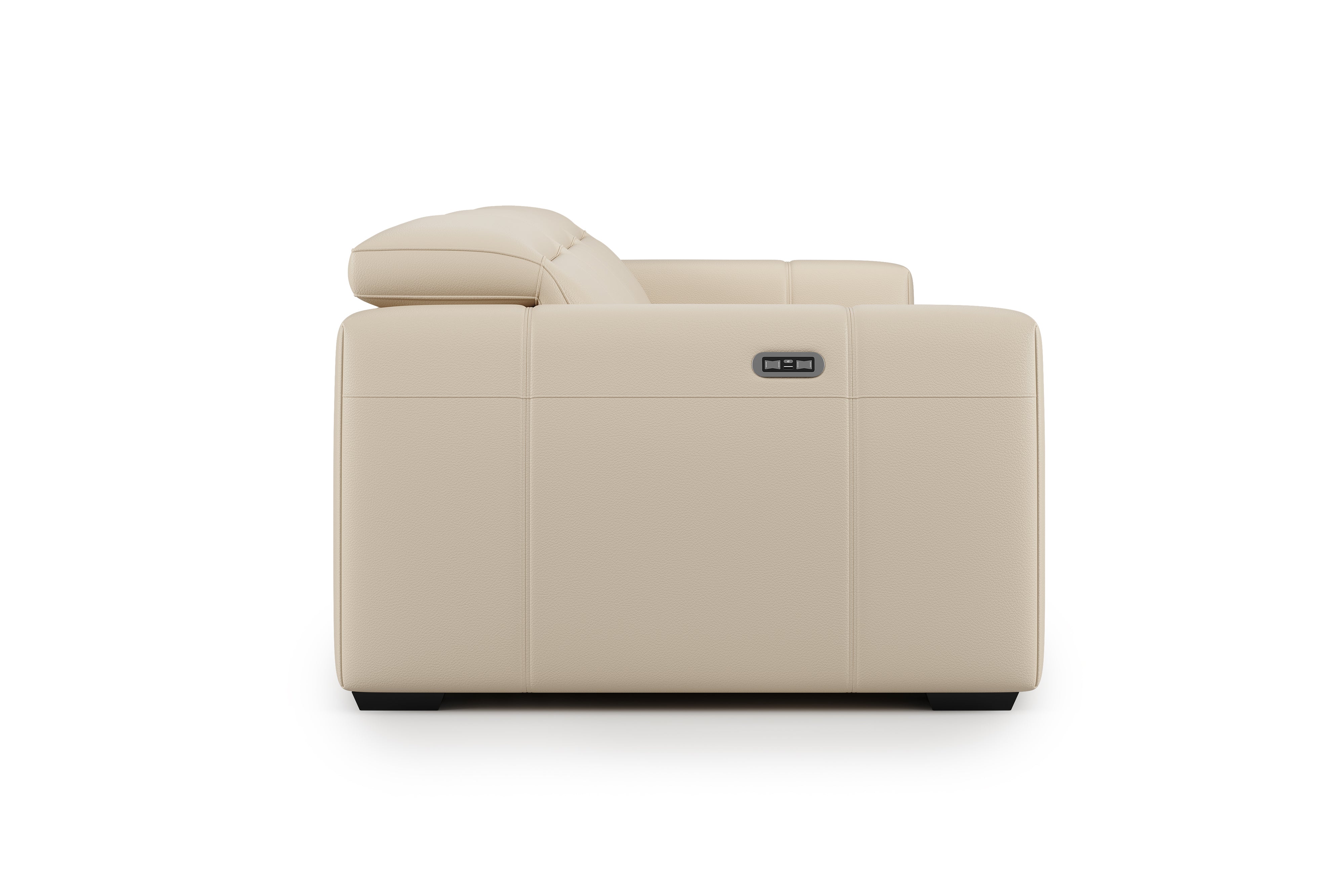 Valencia Carmen Leather Three Seats with Dual Recliner Sofa, Beige