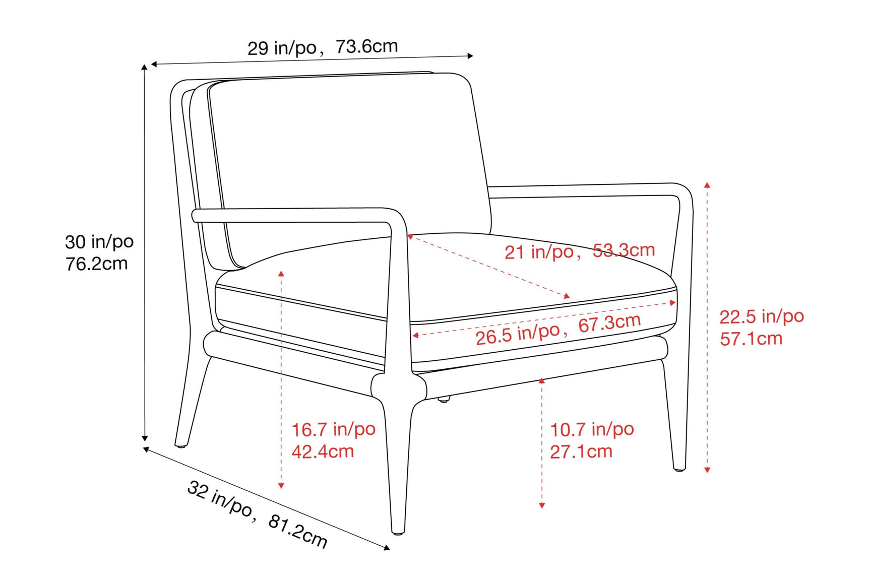 Cassian Performance Fabric Accent Chair