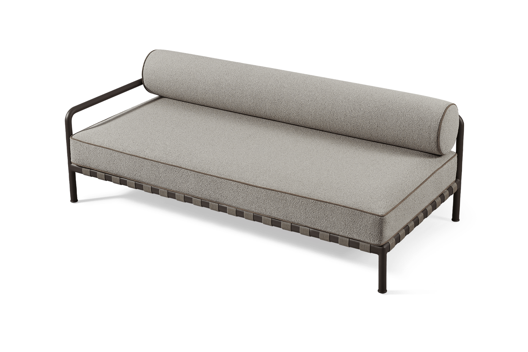 Valencia Cassius Aluminum Outdoor Two Seat Left Arm Sofa, Grey