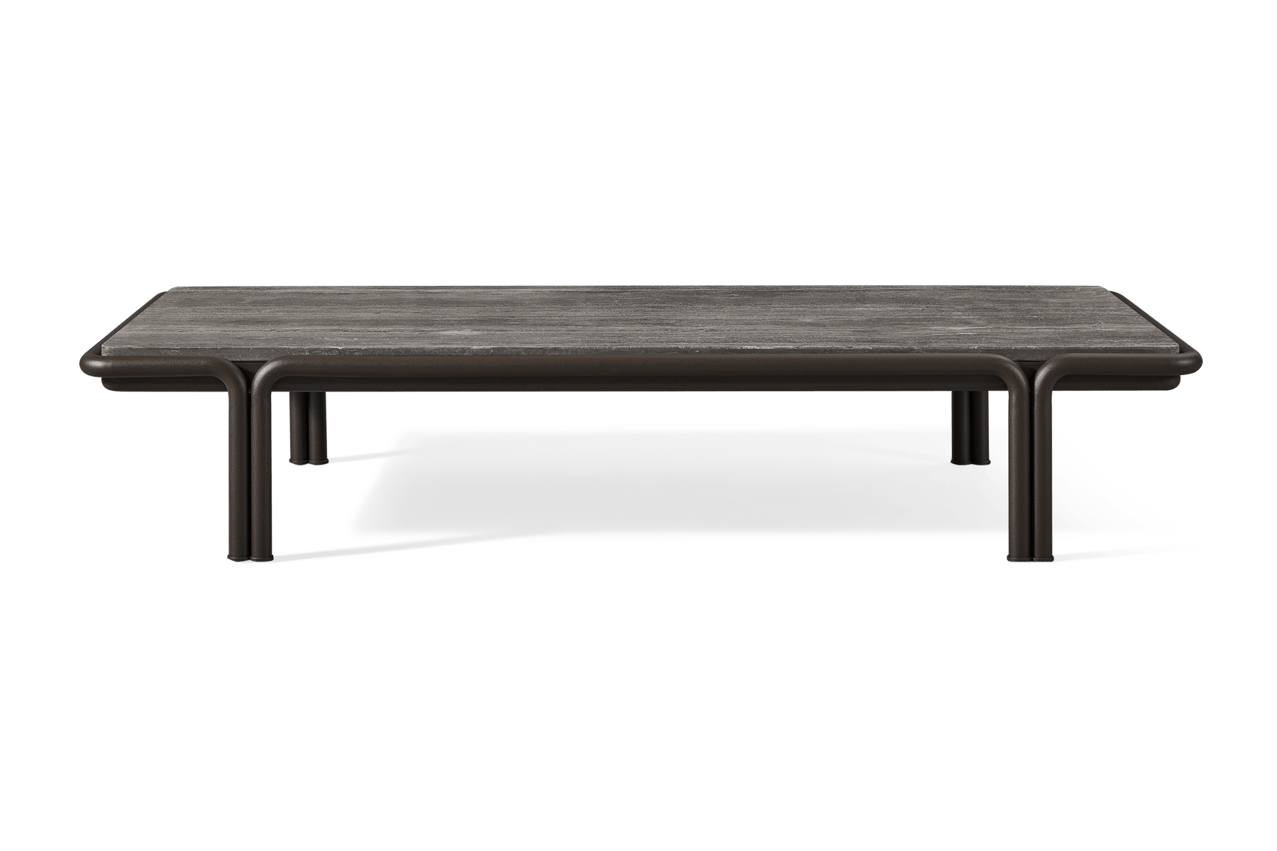 Valencia Cassius Aluminum Outdoor Rectangle Coffee Table, Grey