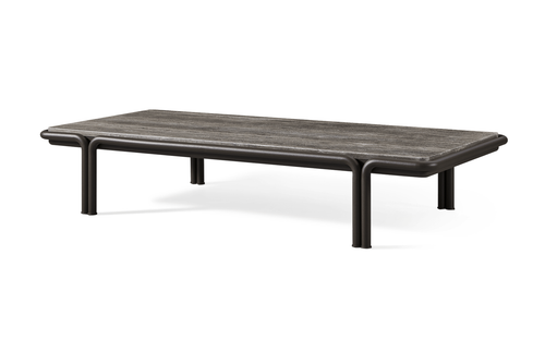 Valencia Cassius Aluminum Outdoor Rectangle Coffee Table, Grey