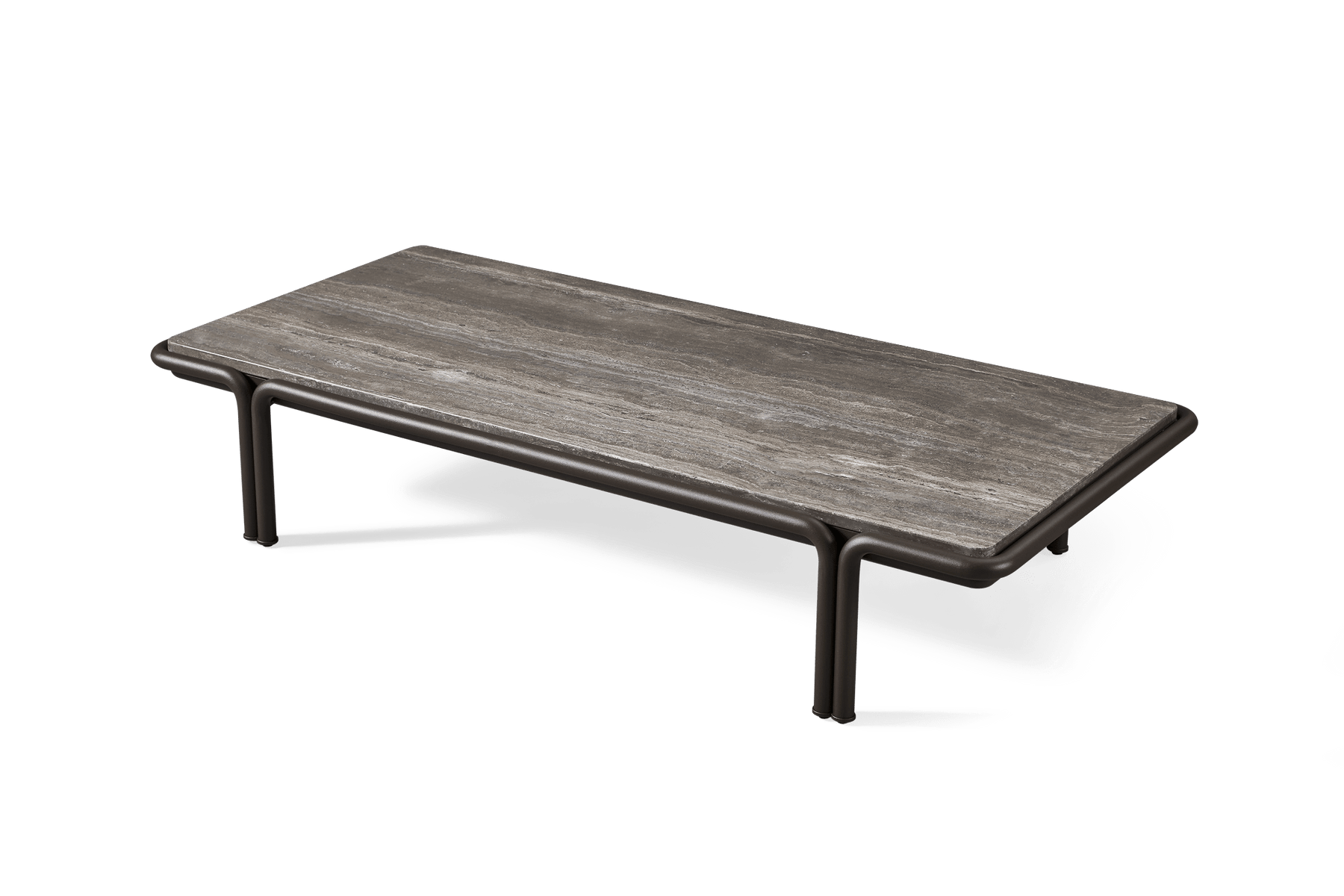 Valencia Cassius Aluminum Outdoor Rectangle Coffee Table, Grey