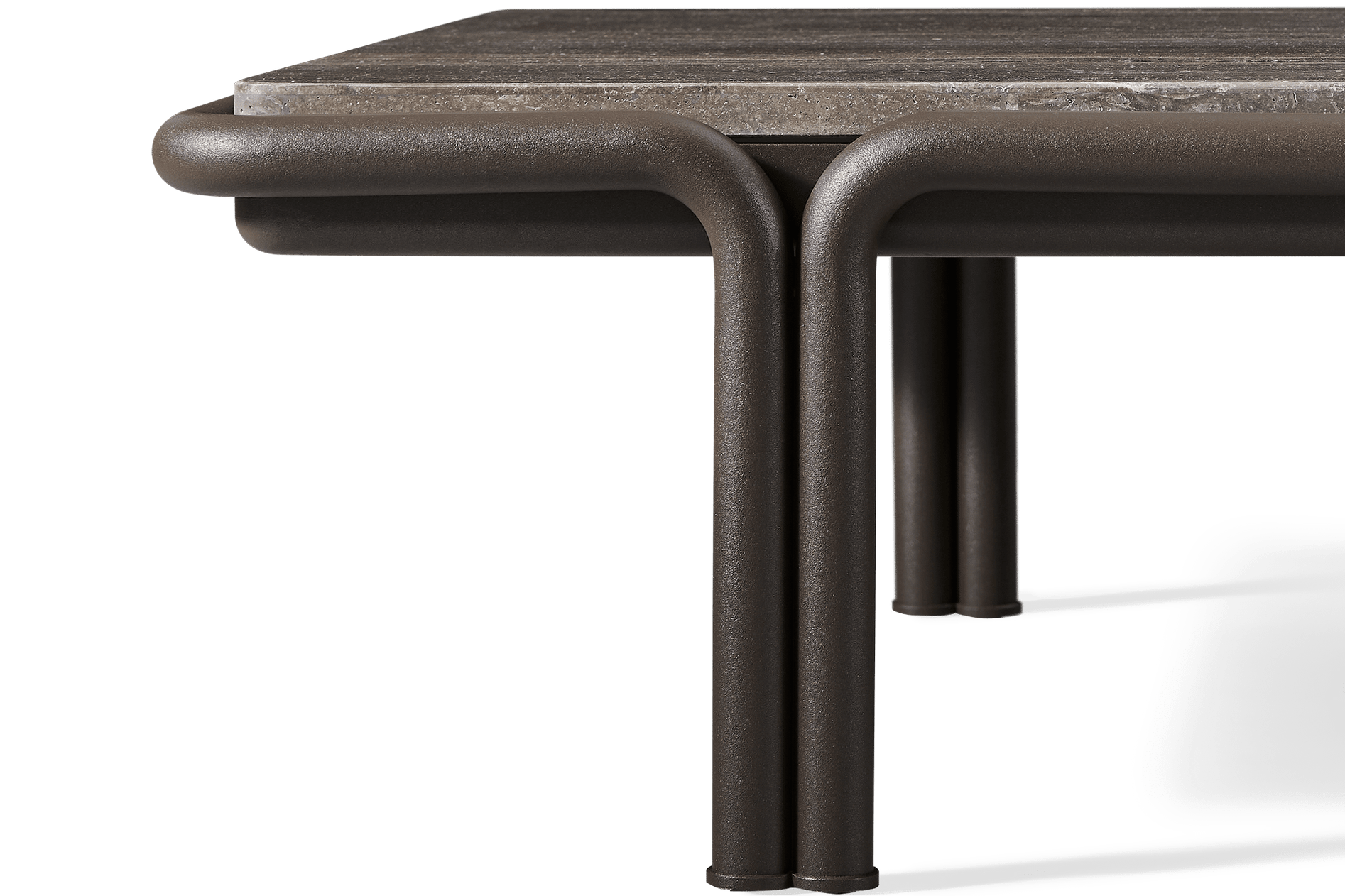 Valencia Cassius Aluminum Outdoor Rectangle Coffee Table, Grey