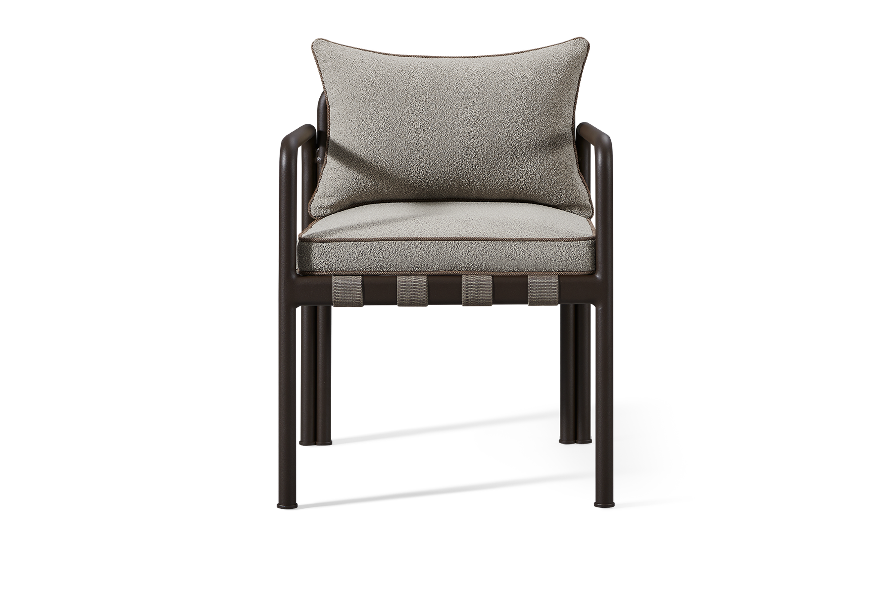 Valencia Cassius Aluminum Outdoor Dining Chair, Grey