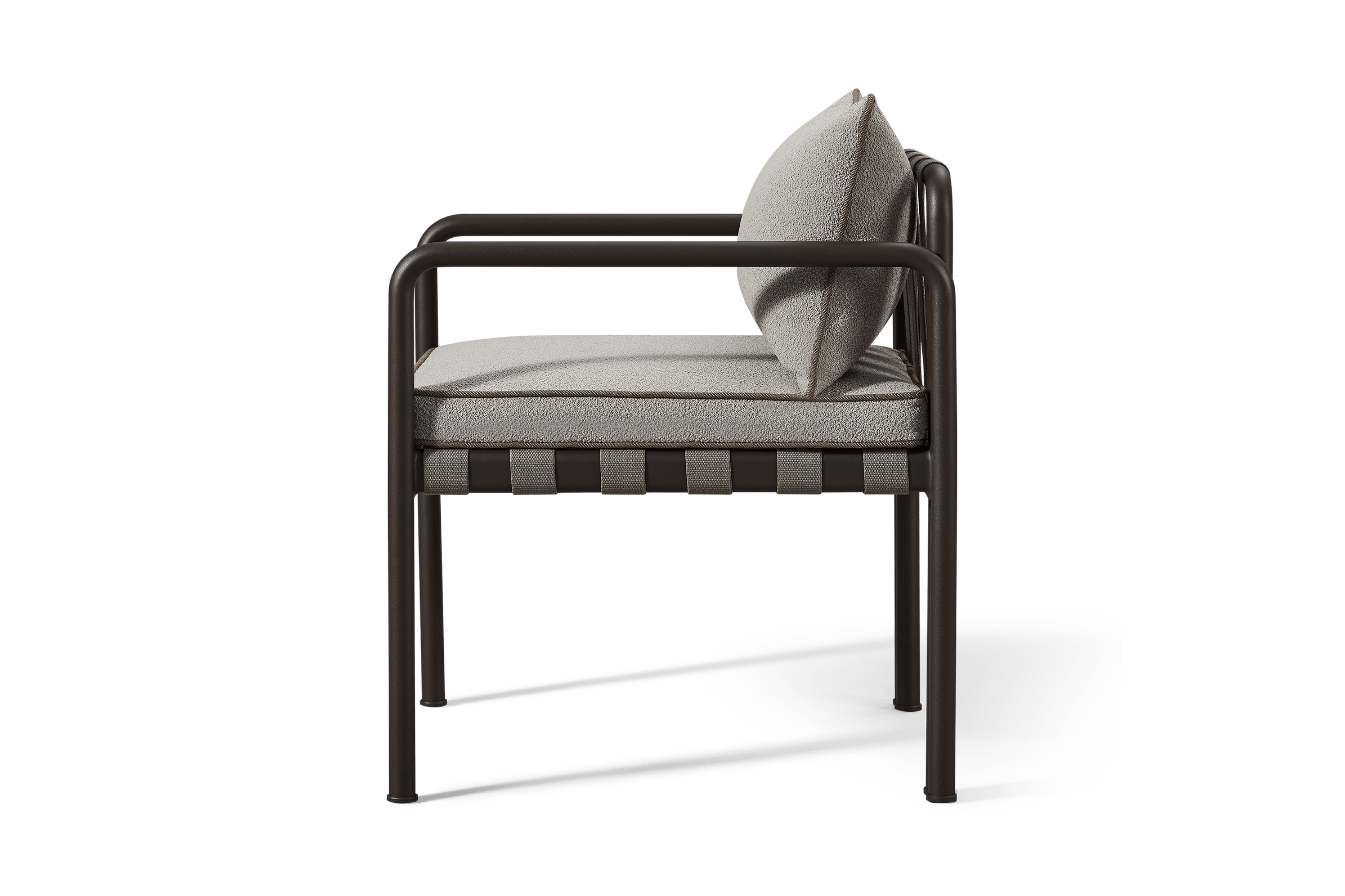 Valencia Cassius Aluminum Outdoor Dining Chair, Grey