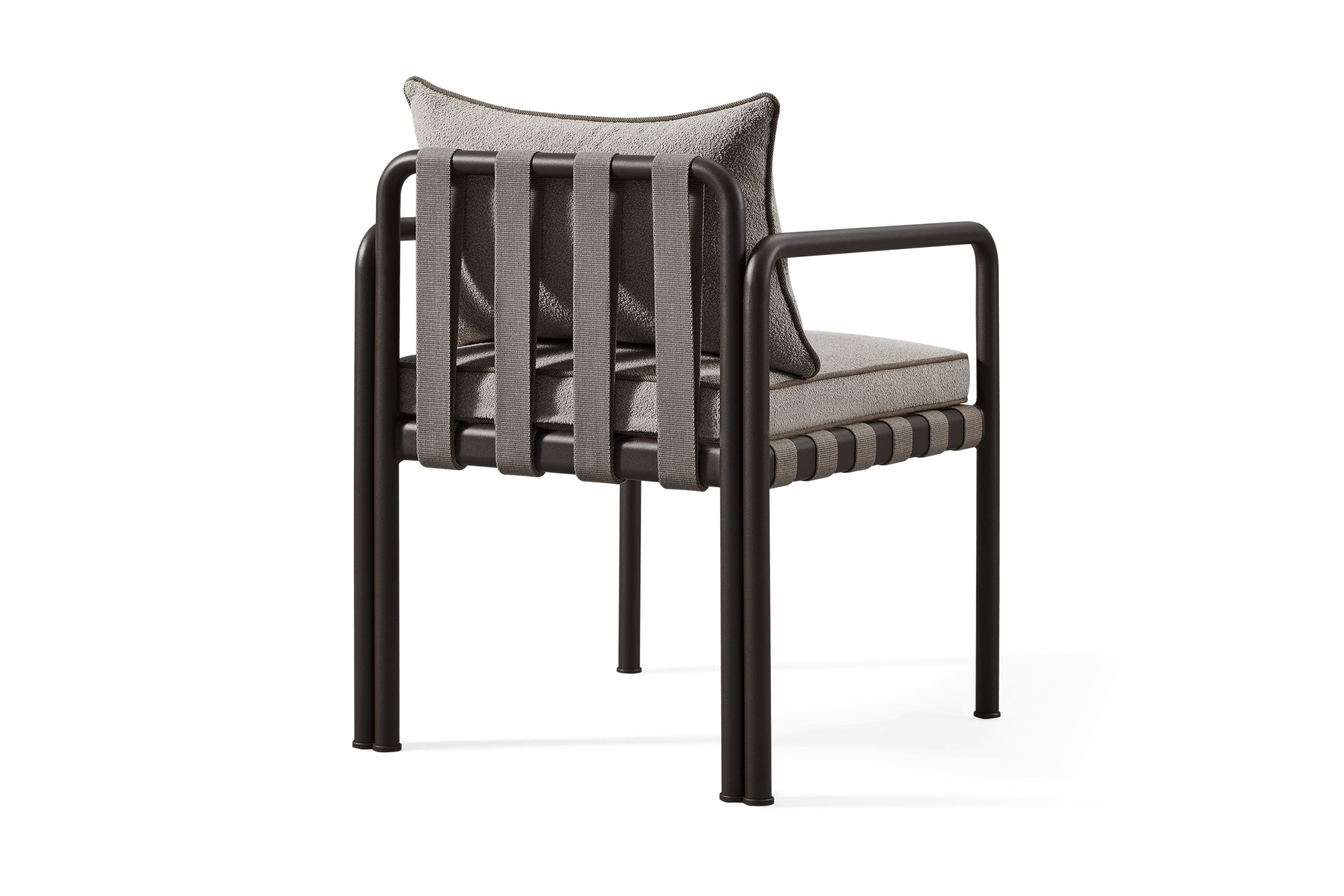 Valencia Cassius Aluminum Outdoor Dining Chair, Grey