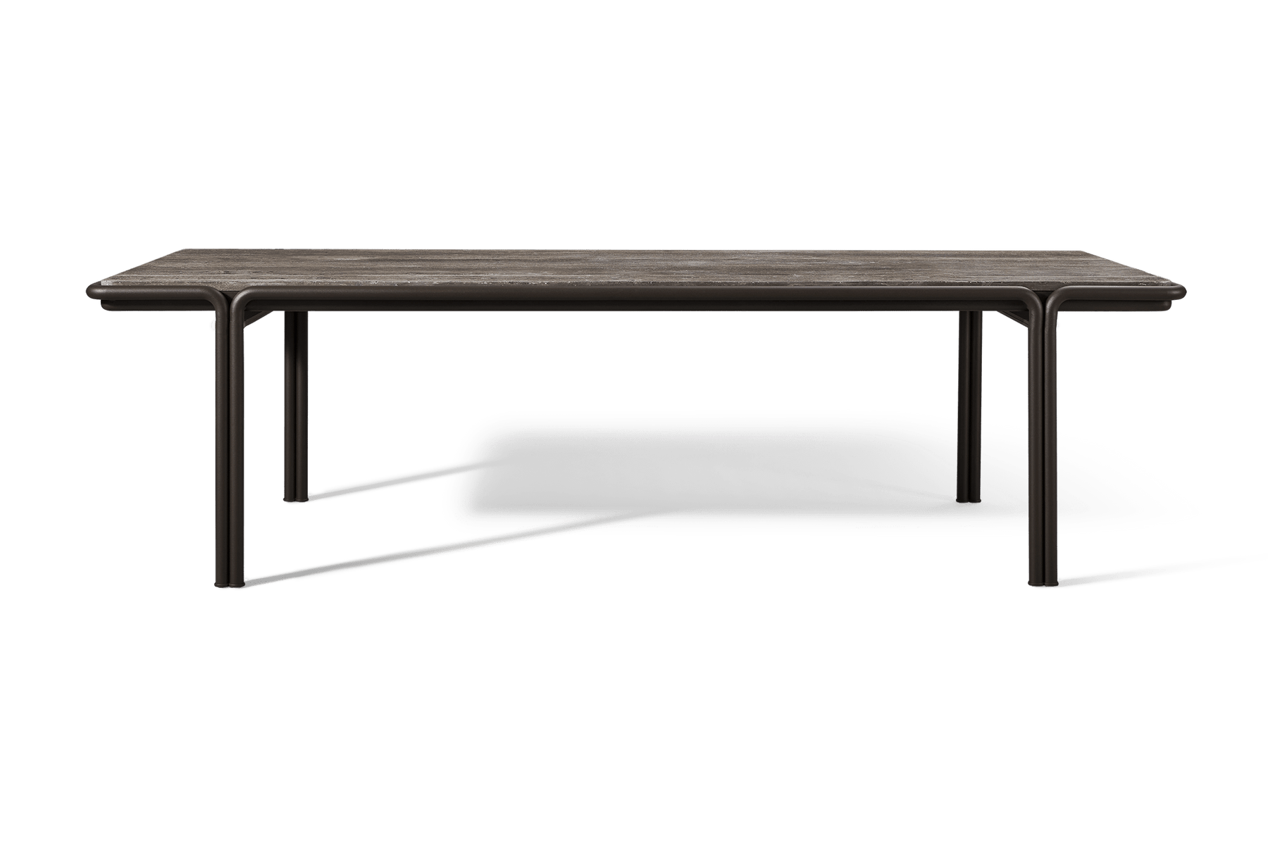 Valencia Cassius Aluminum Outdoor Rectangle Dining Table, Grey