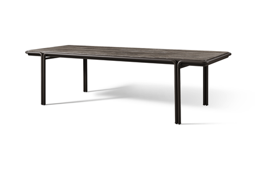 Valencia Cassius Aluminum Outdoor Rectangle Dining Table, Grey